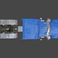 Blue Heavy Duty Semi Truck With Large Cab Dual Exhaust And Chrome Details