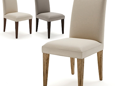 modern dining chair leisure chair 3d model