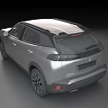 Silver Peugeot SUV With Modern Front Grille Stylish Headlights And Sleek Exterior Design