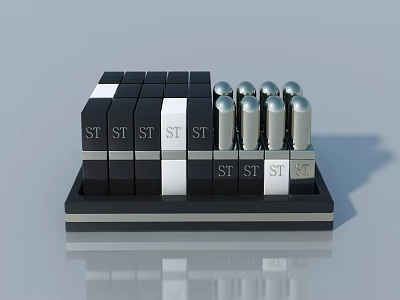 Stainless Steel Hinged Door For Home With Modern Design And Secure Lock 3d model
