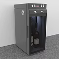 Modern Compact Wine Refrigerator With Glass Door Control Panel And Wine Bottles