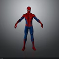 Spider Man 3D Model in Classic Red and Blue Costume Standing Pose