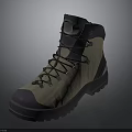 High Top Hiking Boots With Durable Upper And Non Slip Rubber Sole