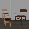 POLIFORM Dining Chairs With Modern Wooden Structure And Different Designs 3d model