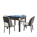 Modern Mahjong Table and Chair Mahjong Table Dining Table and Chair Combination 3d model
