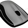 Sleek Modern Computer Mouse With Silver Black Finish And Ergonomic Design