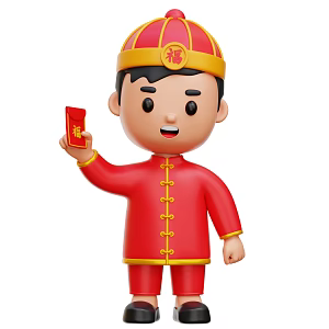 Modern Festive Boy Cartoon Boy Anime Boy 3d model