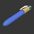 Sleek Blue White And Green Pen Design With Shiny Body And Modern Cap