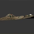 Stunning Mountain Landscape With 3D Topographic Peaks And Natural Terrain Textures