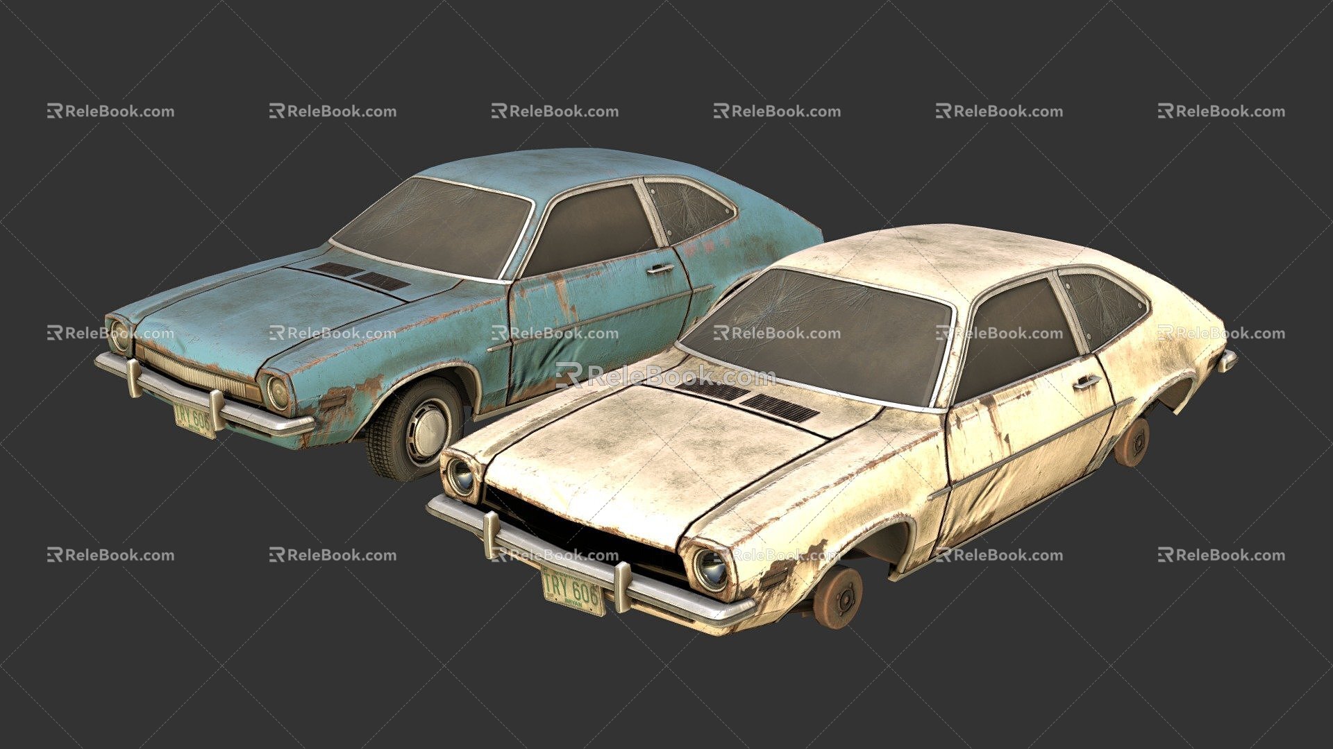 Abandoned Pinto Car 3d model