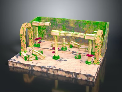 Monuments Sites Ruins Castle Fortress Ancient Castle Ancient Ruins Realistic 3d model