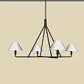 WestElm chandelier multi-head chandelier 3d model