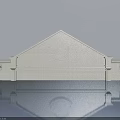 Elegant White Hinged Door With Decorative Top Design And Classic Finish