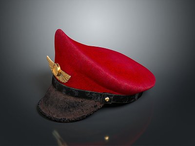 Army Hat Police Hat Officer Hat General Hat Realistic 3d model