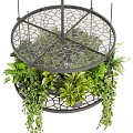 Bonsai Bonsai Panel Indoor Plants Metal Hanging Flower Pot 3d model