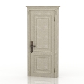 European-style interior door solid wood door 3d model