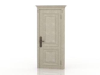 European-style interior door solid wood door 3d model