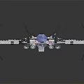 Electric Toy Fighter Jet Model With Building Blocks Detailed Design And Light Effects