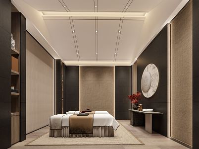 New Chinese SPA Room 3d model