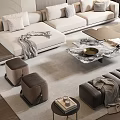 Modern Sofa Coffee Table Combination Sofa Coffee Table 3d model
