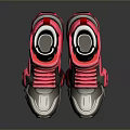 High Top Gray And Pink Sneakers With Pink Laces And Logo