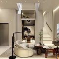 Elegant Wine Cellar Interior With Wooden Racks Neatly Arranged Bottles Decorative Mirror And Central Table