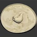 Ivory White Cylindrical Decorative Ornament Set With Textured Surface And Sculpture Top