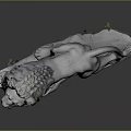 Artistic Standing Lion Statue With Rock Base And Detailed White Stone Mane