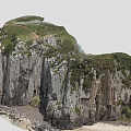 Scenic Coastal Cliff Landscape With Rugged Rock Formations And Green Vegetation