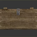 Durable Wooden Storage Box With Metal Lock Rivets And Natural Wood Grain