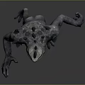 Ferocious Monster Character With Spikes Open Mouth And Muscular Limbs