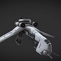 Sci Fi Spaceship 3D Model With Mechanical Wings And Engine Details 3d model