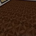 Dark Brown Wooden Flooring With Geometric Parquet Pattern And Natural Texture In Interior Design