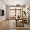 New Chinese Style Study 3d model