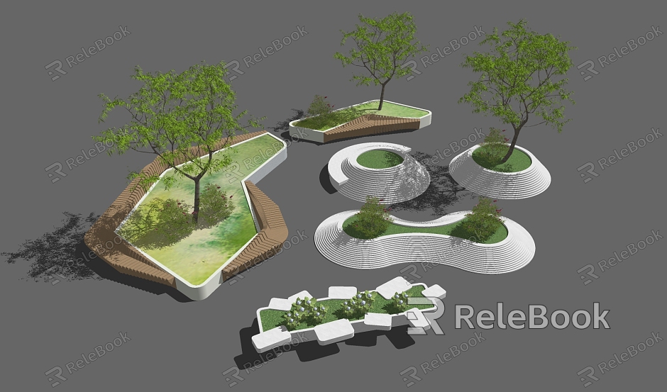 Modern Tree Pool Landscape Tree Pool model