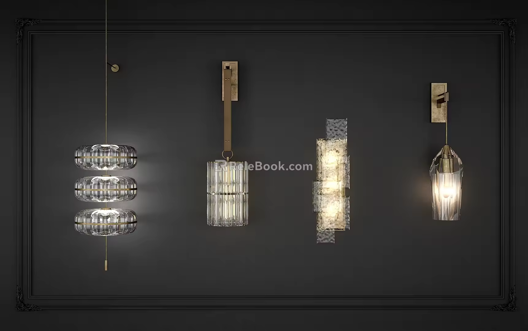 Wall lamp combination 3d model