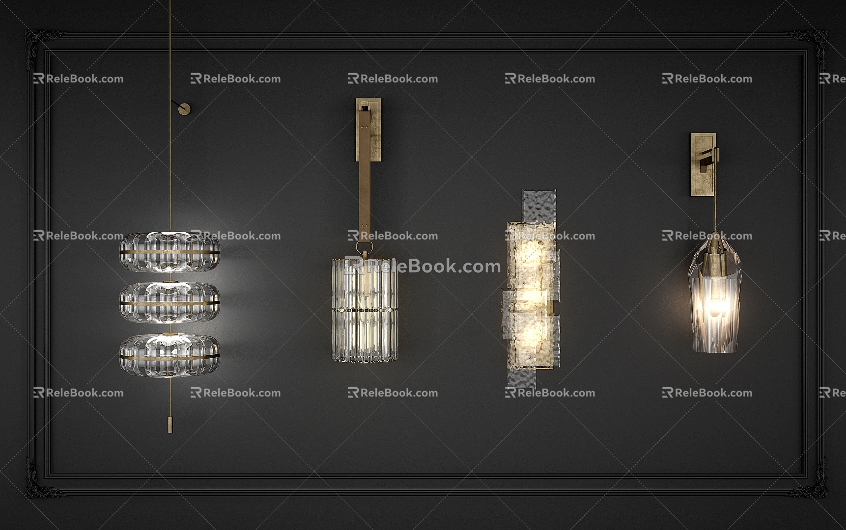 Wall lamp combination model