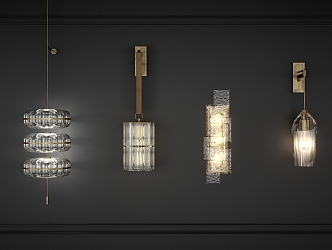 Wall lamp combination 3d model