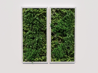 Modern green plant wall courtyard plant three-dimensional green decoration 3d model