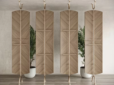Decorative screen partition 3d model