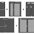 Various Black Door Designs Including Single Double With Glass Panels And Push Bars
