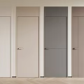 Minimalist Flush Doors In Various Colors With Handle Details For Modern Home