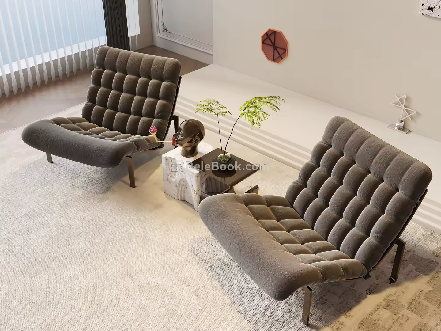 Single Sofa Leisure Sofa Negotiation Sofa 3d model