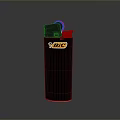 BIC Black Lighter with Red Ignition Top for Reliable Everyday Use 3d model