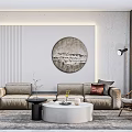 Modern sofa coffee table combination 3d model
