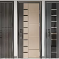 Modern Security Doors Featuring Different Panel Designs Glass Inserts And Metallic Accents 3d model