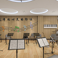 Modern Music Classroom 3d model