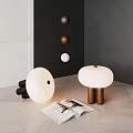 Qui Table Lamp Log Glass Spherical 3d model