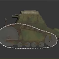 Rustic Green Vintage Military Tank With Tracks Turret And Metal Body