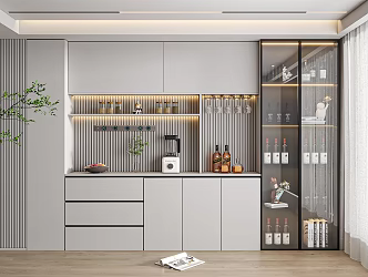 Modern Wine Cabinet Sideboard Wine Cabinet 3d model